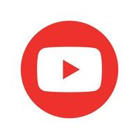 YouTube-Logo auf transparentem Hintergrund vektor