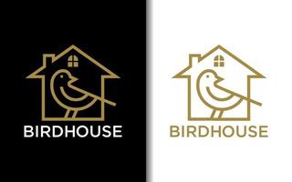 Vogelhaus Haustiere Logo-Design vektor
