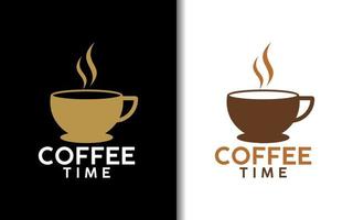 elegantes Café- und Kaffee-Logo-Design vektor