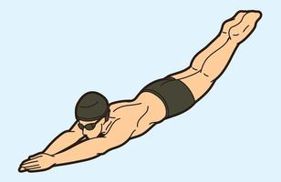 simning sport vektor