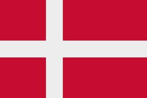 danska flaggan vektor ikon. danmarks flagga