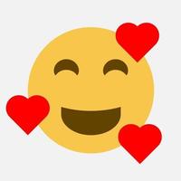 kärlek hjärta emoji vektor illustration isolerad på vit bakgrund