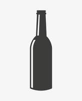 vinflaska ikonen isolerad på vit bakgrund. vektor illustration