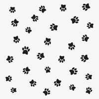 Vektormuster von Katzen-Hunde-Fußabdrücken. Pfotenabdruck-Vektor vektor