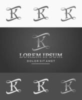 elegantes Vektorlogo. Premium-Buchstabe-k-Logo-Design. luxuriöses kreatives monogramm. logo für hotel, hochzeitseinladungen, monogramm. vektor