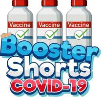 Booster-Shorts Covid-19-Impfstoff-Logo vektor