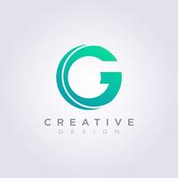 Brev G Vektorillustration Design Clipart Symbol Logo Mall vektor