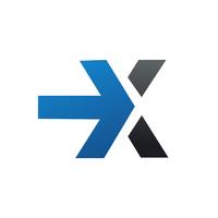 Buchstabe X Logo mit Pfeil Logo Design-Konzept-Vorlage vektor