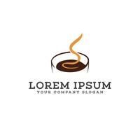 Hot Coffee logo design koncept mall vektor