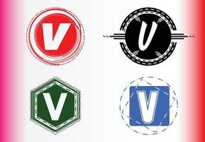 letterv-Logo und Icon-Design-Vorlagenbündel vektor