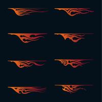 Feuer Flammen in Tribal Style für Tattoo, Fahrzeug und T-Shirt Dekoration Design. Fahrzeuggrafiken, Streifen, Vinyl bereit Vektorgrafiken vektor