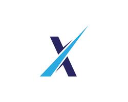 X Logo Template-Vektorikonendesign vektor