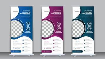 Corporate Roll-Up-Banner-Design-Vorlage vektor