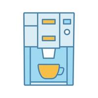 Farbsymbol für Kaffeemaschine. elektrische Kaffeemaschine. Kaffeehaus oder Cafégerät. isolierte Vektorillustration vektor