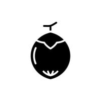 kokos fast ikon vektor illustration logotyp mall. lämplig för många ändamål.