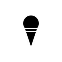 Eis, Dessert, süße solide Symbolvektorillustration Logo-Vorlage. für viele Zwecke geeignet. vektor