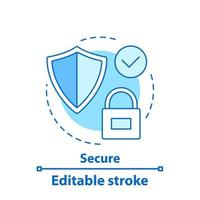 säkerhetskonceptet ikon. pålitlig service. skyddssystem. försvar idé tunn linje illustration. vektor isolerade konturritning. redigerbar linje