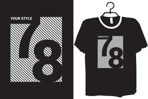 typografi och minimalistisk typografi t-shirtdesign. vektor