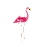 flamingo fågel akvarell vektor