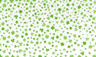 shamrock eller grön klöver löv mönster bakgrund platt design vektorillustration isolerad på vit bakgrund. vektor