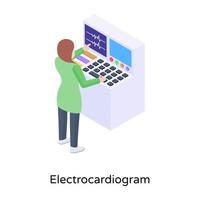 ein Elektrokardiogramm-Illustrationsvektor-Download vektor