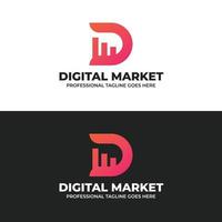 logotyp för digital marknadsföring vektor