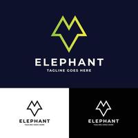 Elefant minimalistisches Logo vektor