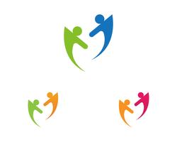 Annahme- und Gemeindepflege Logo-Schablonenvektorikonen vektor