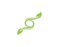 blattgrün natur logo und symbol vorlage Vektor