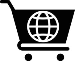 weltweiter Shopping-Icon-Stil vektor