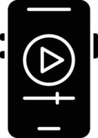 Symbolstil für mobile Videos vektor