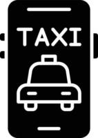 Symbolstil für mobile Taxis vektor