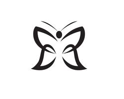Schmetterling konzeptionelle einfache, bunte Symbol. Logo. vektor