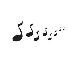 Musiknote Symbole Logo vektor
