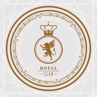 royal club schriftzug mit krone vektor