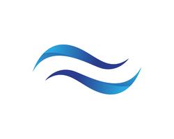 Vattenvågsymbol och ikon Logotypmall vektor