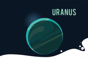 uranus planet och namn vektor