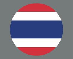 thailand flagge national asien emblem symbol vektor illustration abstraktes design element