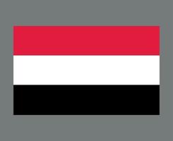 Jemen flagga nationella asien emblem symbol ikon vektor illustration abstrakt designelement
