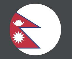 nepal flagga nationella asien emblem ikon vektor illustration abstrakt designelement