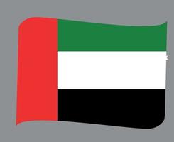 Flagge der Vereinigten Arabischen Emirate nationales Asien-Emblem Bandsymbol Vektor Illustration abstraktes Gestaltungselement