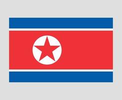 Nordkorea-Flagge nationales Asien-Emblem Symbol Symbol Vektor Illustration abstraktes Gestaltungselement