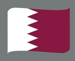 qatar flagga nationella asien emblem band ikon vektor illustration abstrakt designelement