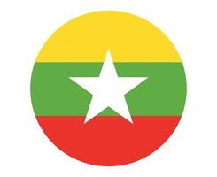 Myanmar Flagge nationales Asien Emblem Symbol Vektor Illustration abstraktes Gestaltungselement