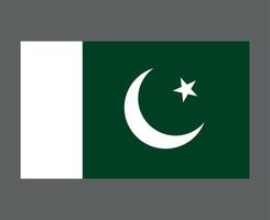 pakistan flagge national asien emblem symbol symbol vektor illustration abstraktes design element