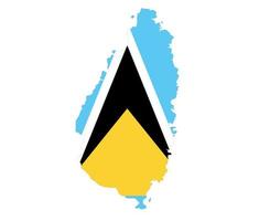 St. Lucia Flagge nationalen Nordamerika Emblem Kartensymbol Vektor Illustration abstraktes Gestaltungselement