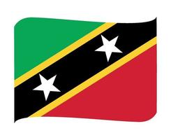 saint kitts och nevis flagga nationella nordamerika emblem band ikon vektorillustration abstrakt designelement vektor