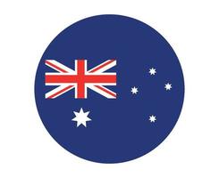 Australien flagga nationella asien emblem ikon vektor illustration abstrakt designelement