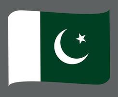 Pakistan-Flagge nationales Asien-Emblem-Bandikonen-Vektorillustrations-Zusammenfassungs-Gestaltungselement vektor