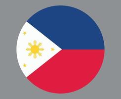 Philippinen-Flagge nationales Asien-Emblem Symbol Vektor Illustration abstraktes Gestaltungselement